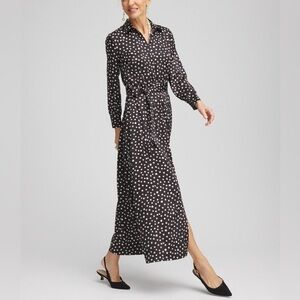 Zara Black and White Polka Dot Maxi Dress